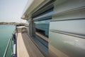 Side of a luxury yacht with panorama window Royalty Free Stock Photo