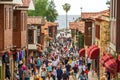 Side, Manavgat, Turkey - April 9, 2024: Liman Street of Side town of Antalya\'s Manavgat district