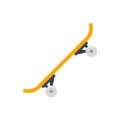 Side modern skateboard icon, flat style