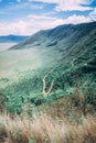 Side of mountain with winding road Royalty Free Stock Photo