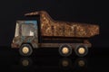 Old rusty truck metal toy Royalty Free Stock Photo