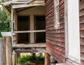 The Side Of An Old Disused Timber Country Hall