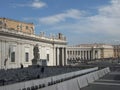 Side part of St. Peter\'s Square in Vatican