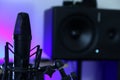 a professional recording studio microphone Royalty Free Stock Photo