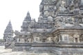 Side of the Prambanan main temple on white background Royalty Free Stock Photo