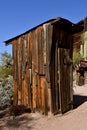 Old outhouse from browned cedar wood Royalty Free Stock Photo