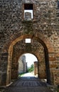 Side pubblic entrance of Carrarese Castle in Este. Padova, Italy