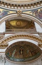 Side of quire, right under dome, St. Paul`s Cathedral, London, England, UK Royalty Free Stock Photo