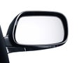 Side rear-view mirror on a car white background Royalty Free Stock Photo