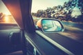 side rear-view mirror on a modern car Royalty Free Stock Photo