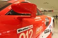Side of red Porsche racecar Royalty Free Stock Photo