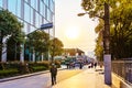 Side road of Pudong financial district