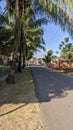 Side road of Sukabumi beach at morning