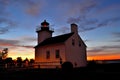 Highlighted Sand Point Lighthouse At Escanaba Michigan