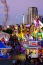 Side Show Alley at the Ekka Exhibition or Royal Queensland Show in Brisbane Royalty Free Stock Photo