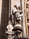 Side Statue of the door of the Lions of the cathedral of Santa Maria de Toledo Royalty Free Stock Photo