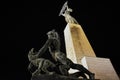 Side statue of the Liberty Statue at the Citadella in Budapest, Hungary Royalty Free Stock Photo