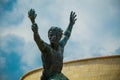 Side statue of the Liberty Statue (Freedom Statue) of Budapest, Hungary Royalty Free Stock Photo