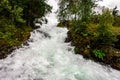 Side stream of a Langfoss weaterfall in Norway