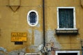 Buildings and signs Venice Street Scene Italy Royalty Free Stock Photo