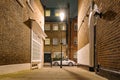 Side street in London at night