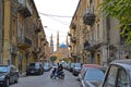 Downtown Beirut side street leading to the Mohammad Al-Amin Mosque Royalty Free Stock Photo