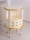 Side table with drawers, vintage, gold