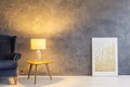 Side table and new lamp Royalty Free Stock Photo