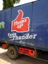 Side of Thums Up cola truck