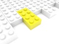 Side of toy bricks rows Royalty Free Stock Photo