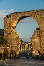 Side Turkey Ã¢â¬â January 23 2023: Ancient arched gate Royalty Free Stock Photo