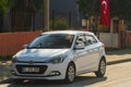 Side, Turkey -January 21, 2023: white Hyundai 20