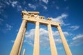 SIDE, TURKEY - JULY 5, 2019: The Temple of Apollo with blue sky on the background