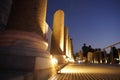 Side, Turkey - September 17, 2025: A Serene Evening Stroll Among Illuminated Columns Highlighting Architectural Elegance Royalty Free Stock Photo