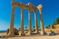 SIDE, TURKEY: Temple of Apollo. Ruins of an ancient Roman city. Royalty Free Stock Photo