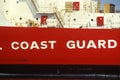Side of United States Coast Guard Ship, Boston Harbor, Massachusetts Royalty Free Stock Photo