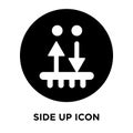 Side up icon vector isolated on white background, logo concept o Royalty Free Stock Photo