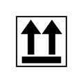 This side up packaging symbol with two arrows. Vertical lift icon Royalty Free Stock Photo