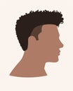 Side view of afro male face Royalty Free Stock Photo