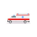 Side view of ambulance car