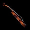 Side view of a baroque violin on black Royalty Free Stock Photo