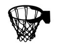 Graphic Silhouette Basketball Basket Isolated