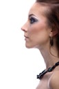 Side-view of beautiful model Royalty Free Stock Photo
