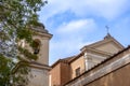Side View with the Bell Tower of the Basilica of San Clemente in the Center of Rome Royalty Free Stock Photo