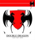 Dragon, twin dragon and shield.