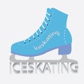 Classic figure skate vector illustration with text