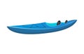 Side view blue sport kayak isolated icon