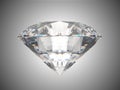 Side view of brilliant cut diamond Royalty Free Stock Photo