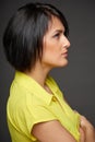 Side view of business woman looking forward Royalty Free Stock Photo