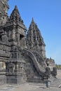 Side View of Candi or Temple Siwa in Prambanan Temple Compounds Royalty Free Stock Photo